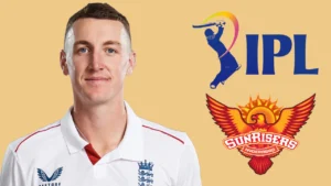 Harry Brook alongside the IPL and Sunrisers Hyderabad logos.