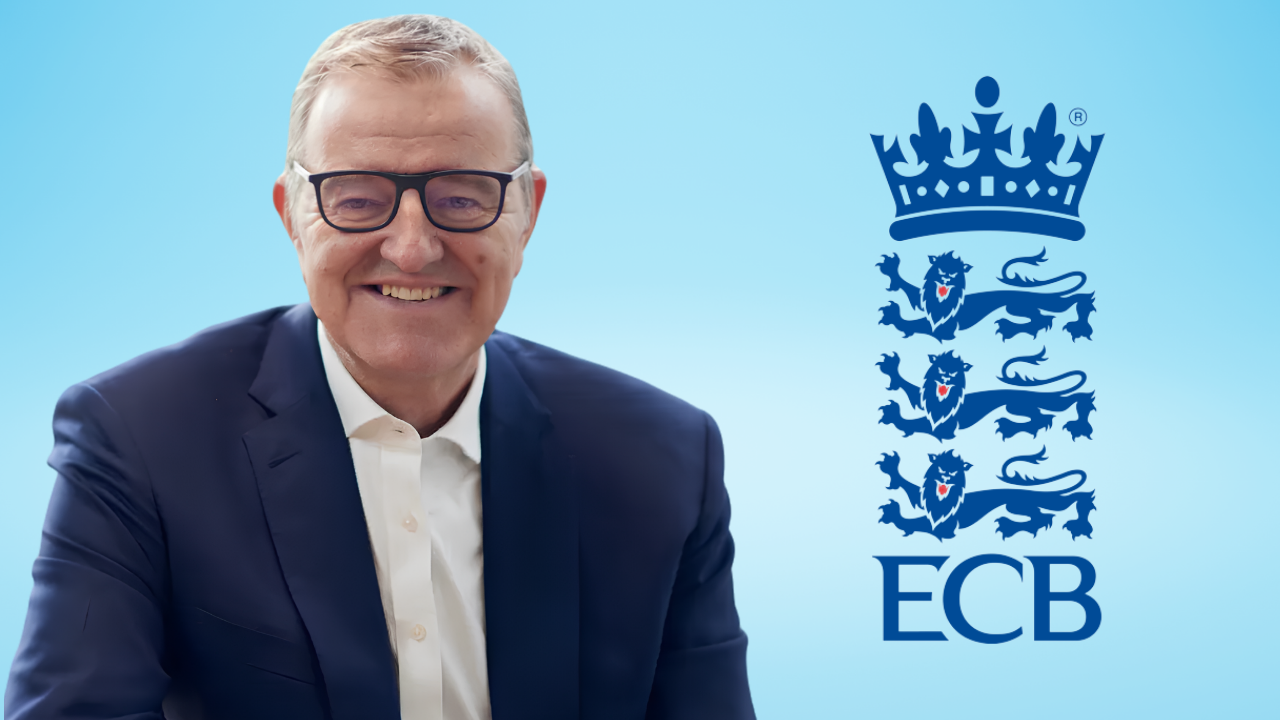 Richard Thompson alongside the England and Wales Cricket Board ECB logo