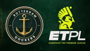 Rotterdam Dockers logo alongside the European T20 Premier League (ETPL) logo.