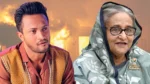 Shakib Al Hasan and former Bangladesh Prime Minister Sheikh Hasina featured in a composite image highlighting the intersection of Bangladesh cricket and national politics.