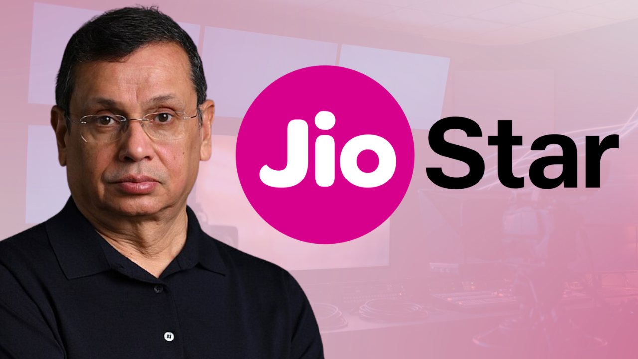 Uday Shankar pictured alongside the JioStar logo.
