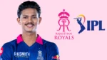 Yashasvi Jaiswal pictured with Rajasthan Royals and IPL logos.