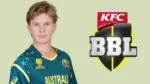 Australian cricketer Adam Zampa alongside the Big Bash League BBL logo