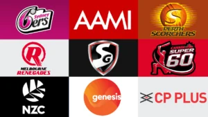 Logos of Canada Super60 sponsors and cricket partners, including Sydney Sixers, Perth Scorchers and Melbourne Renegades