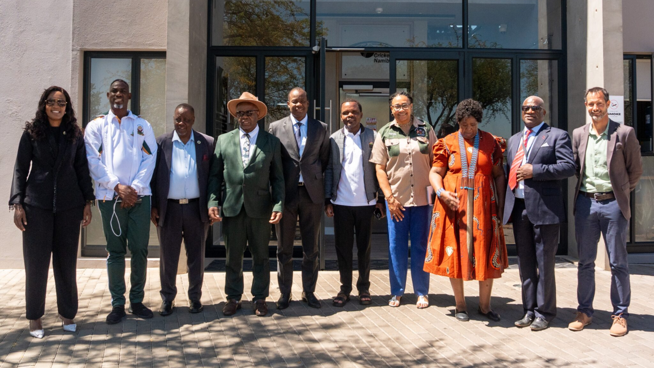 Cricket Namibia hosts regional governors during a visit to the FNB Namibia Cricket Ground