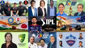 Cricket news collage featuring India, Women’s Asia Cup, IPL, Cricket Australia and international cricket developments