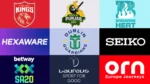 Logos of cricket teams, leagues and sponsors including Punjab Kings, Brisbane Heat, Dublin Guardians and ORN Europe Journeys