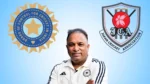 Devajit Saikia pictured with BCCI and Japan Cricket Association logos