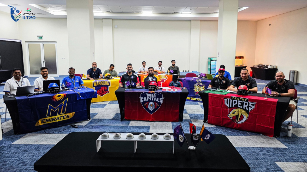 Team representatives at the DP World ILT20 Development Tournament