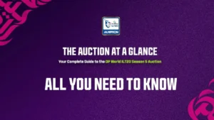 DP World ILT20 Season 5 auction guide with key auction information