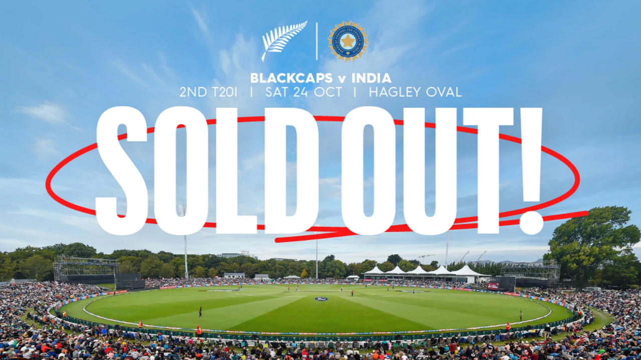 Hagley Oval sold out for New Zealand vs India 2nd T20I