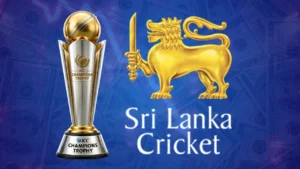 ICC Women’s Champions Trophy alongside the Sri Lanka Cricket logo