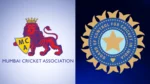 Mumbai Cricket Association (MCA) and BCCI logos displayed side by side