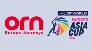 ORN Europe Journeys and DP World Women’s Asia Cup 2026 logos