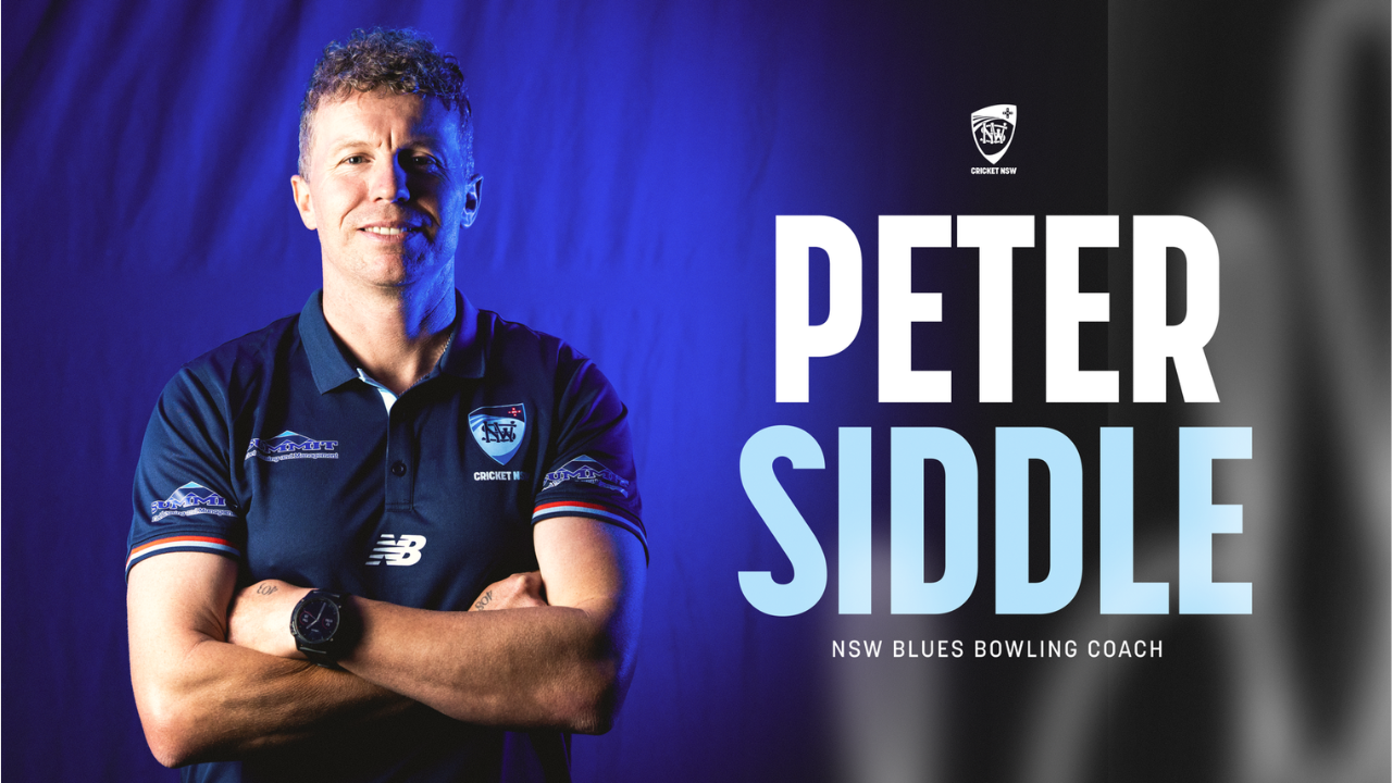 Peter Siddle, NSW Blues bowling coach, poses for a promotional portrait wearing the team's cricket training kit