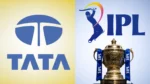 Tata and IPL logos with the IPL trophy