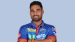 Vipraj Nigam wearing the Delhi Capitals jersey