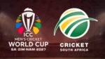 2027 ICC Men's Cricket World Cup and Cricket South Africa logos