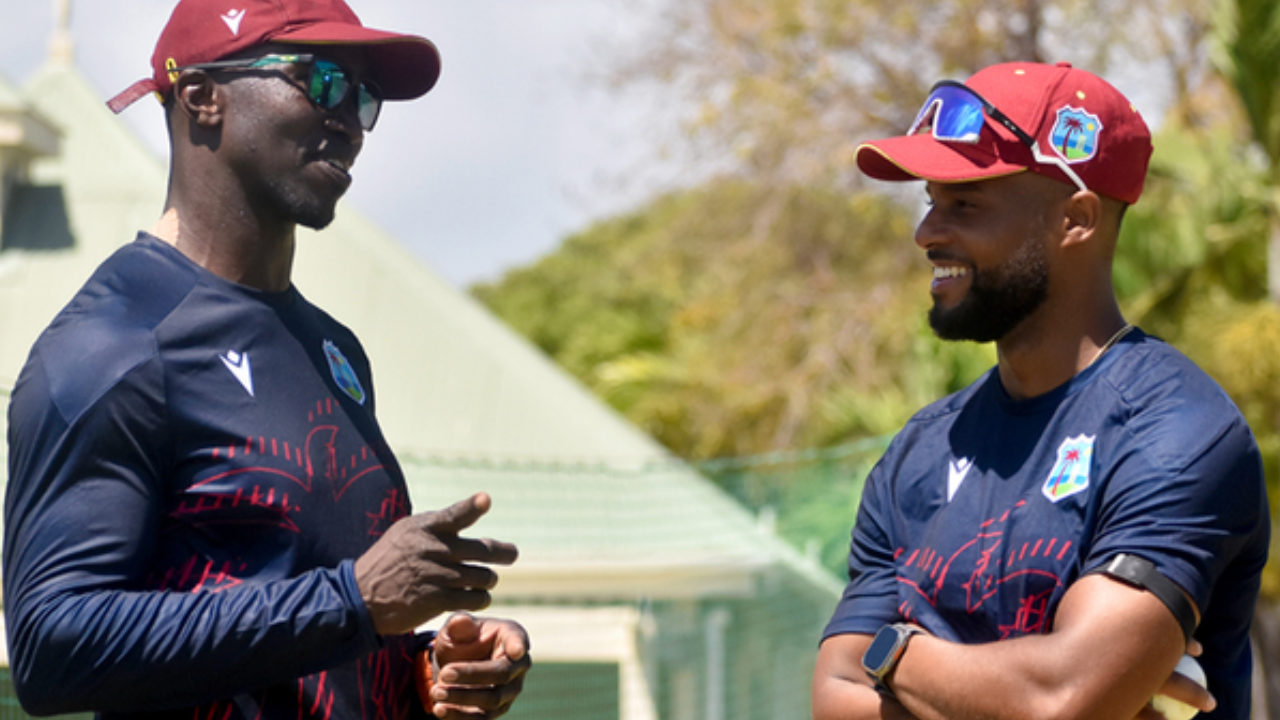 West Indies cricketers at the CWI High-Performance Centre in Barbados