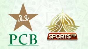 Pakistan Cricket Board (PCB) and PTV Sports logos