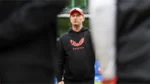 Former New Zealand fast bowler Shane Bond wearing a Birmingham Phoenix hoodie and cap during a cricket training session.